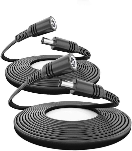DC電源延長ケーブル【10m】10メートル 外径φ5.5mm×内径φ2.1mm ACアダプター延長ケーブル 2本