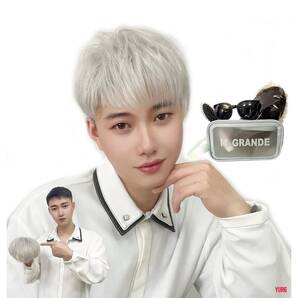 トップカバーに 部分ウィッグ ヘアピース クリップ4か所 人工頭皮 通気性 快適 普段使い 耐熱ファイバー ナチュラル ネオホワイト