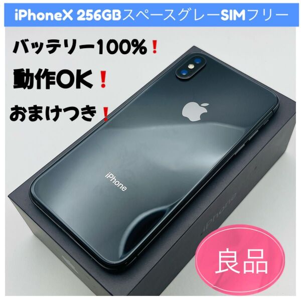 iPhoneX 256GBスペースグレイSIMフリー