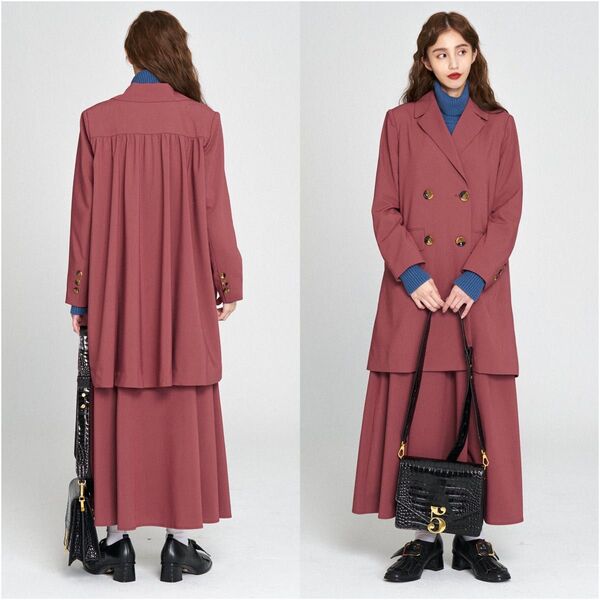 Tnewties おもちゃの列車 ダブルブレストAラインジャケット スカート