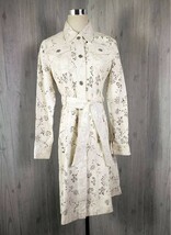 ○ 超希少美品 vintage CHRISTIAN DIOR クリスチャンディオール レディース ホワイト パンチング ラムレザー コート アウター 上着 38表記_画像1