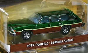 Greenlight 1/64 1977 Pontiac Lemans Safari Pontiac Le Mans Safari Estate Wagon green light green machine Chase