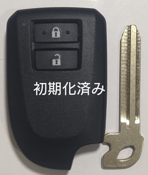 初期化済トヨタ純正スマートキー 2ボタン 200系ハイエース 007-AF0105ノーカットキー付き新品電池サービス ④