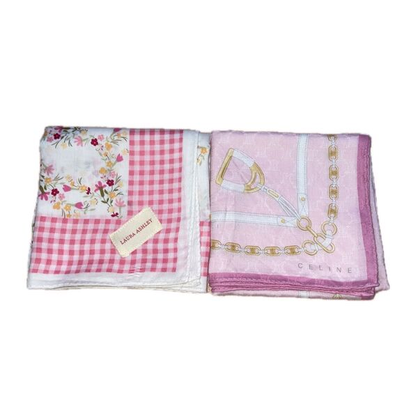 セリーヌ ローラアシュレイ ハンカチ 2枚セット