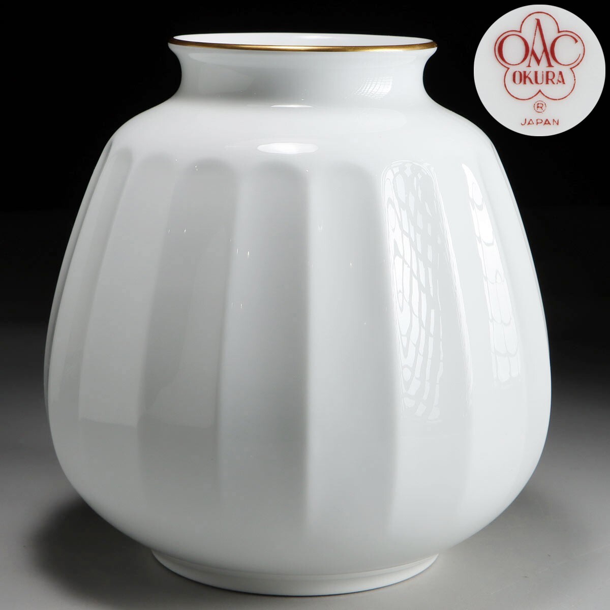 値下☆大倉陶園 赤絵花瓶 OLD OKURA オールドオークラ OKURA 花器
