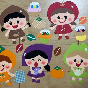 保育園 幼稚園 壁面飾りフルーツガール オールシーズン!
