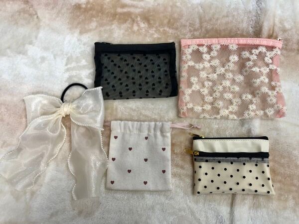 ポーチ 巾着 まとめ売り ヘアゴム おまけ