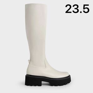 チャールズ&キース チャンキープラットフォーム ロングブーツ