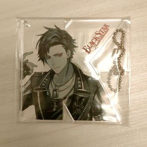 ブラックスター ブラスタ 黒曜 イニシャルアクリルキーホルダー