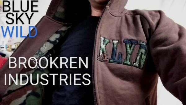 極厚内側迷彩柄フリース素材フルジップパーカーBROOKREN INDUSTRIES