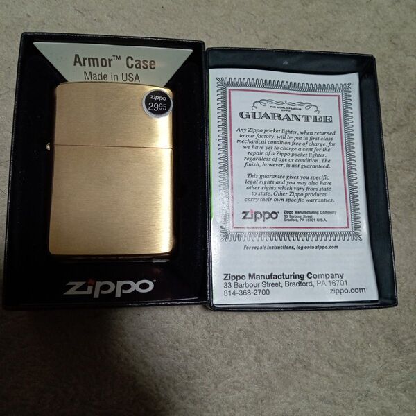 ZIPPO armor Solid Brass 2022 未使用品