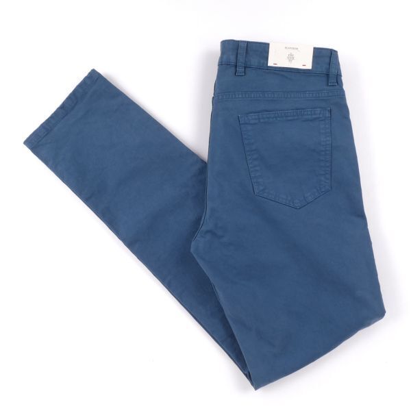 【新品未使用】eleventy イレブンティ◆PLATINUM プラチナライン◆Made In Italy◆32◆ブルー スリム ストレッチ コットン デニム パンツ