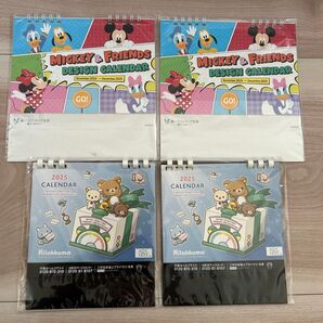 ①ディズニー②リラックマ 卓上カレンダー