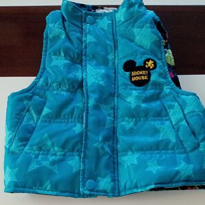 ベビー キッズ ダウンベスト 中綿ベスト Disney ミッキー 80cm