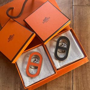 エルメス HERMES ブローチ☆バッジ シェーヌダンクル 2個セット