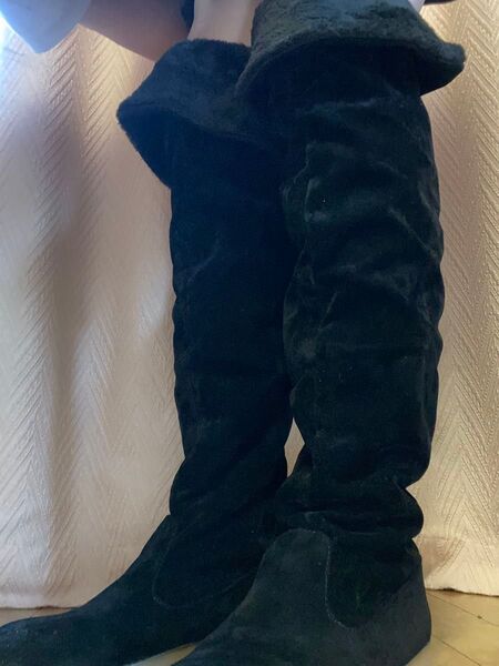 ニーハイブーツ ブラック 24.5cm