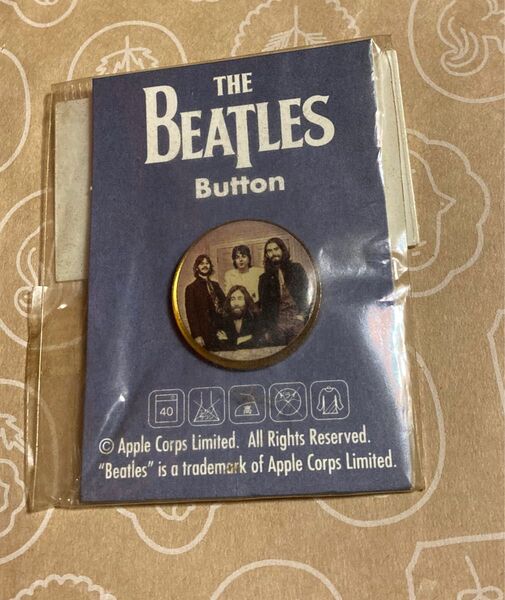 Beatles ビートルズ UK ボタン レトロ ヴィンテージ 4人 オフィシャル バンド