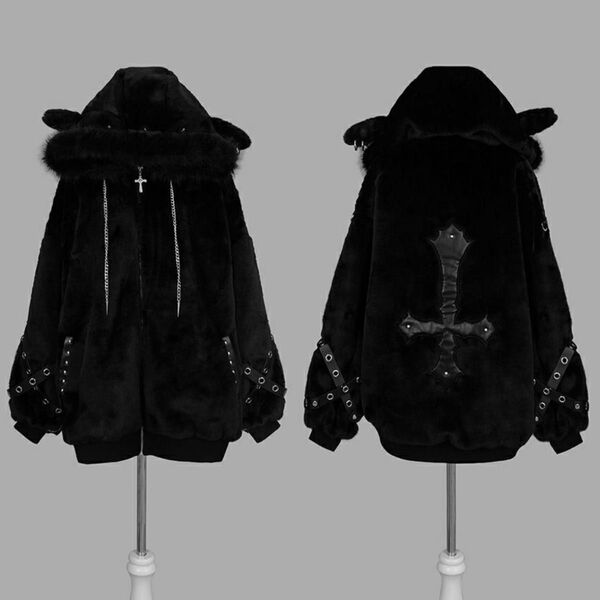 DimMoire ディムモアール BABY SHEEP ファーパーカーII Black 黒