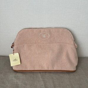 《新品未使用》HERMES エルメス ポーチ ボリード MM オレンジ ベージュ