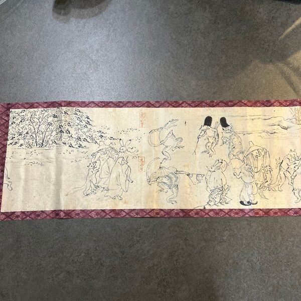 ミニ巻き物 鳥獣戯画