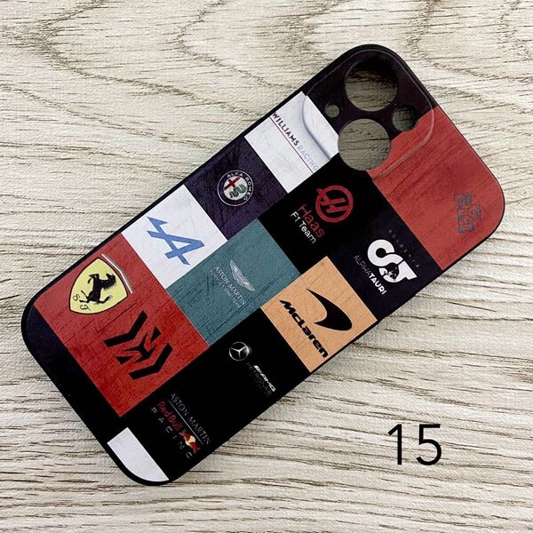 F1 チーム ロゴ iPhone 15 ケース メルセデス レッドブル フェラーリ マクラーレン ウィリアムズ
