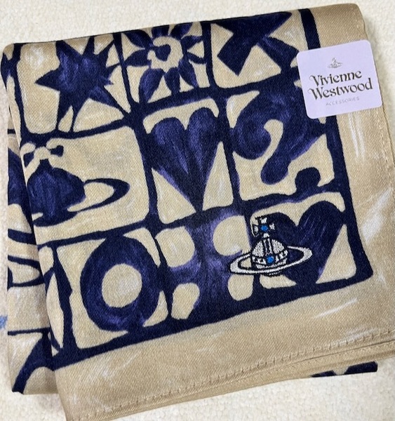 Vivienne Westwood ヴィヴィアンウエストウッド ハンカチ スカル ハート柄 bne