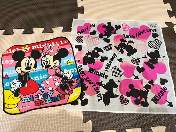 1980年製品 昭和レトロ ミッキー ミニー タオル 2枚セット