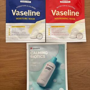 LEADERS ワセリンマスク2枚&カーミングバイオテックマスク1枚