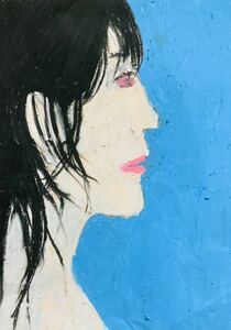 Art hand Auction Artist Hiro C Original Bathing, Artwork, Painting, Pastel drawing, Crayon drawing