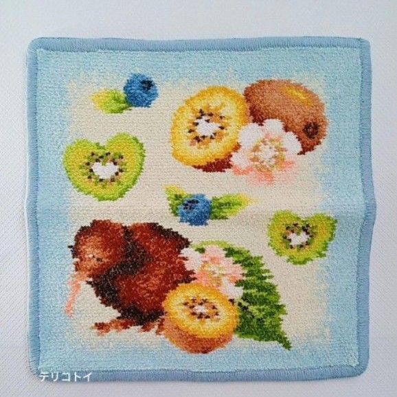 【B品】FEILER フェイラー キウイ ハンカチ 新品 20cm×20cm