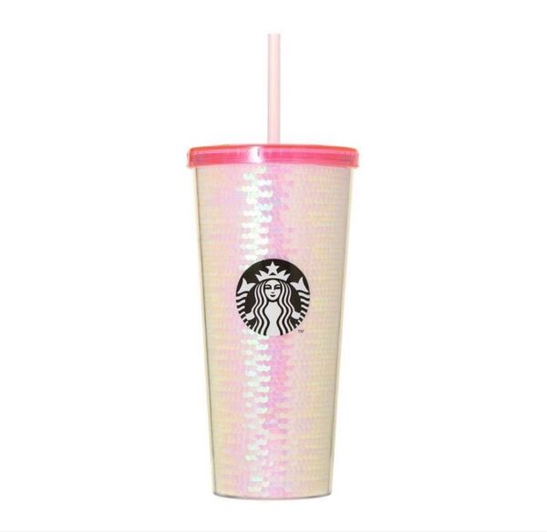 【新品未使用】STARBUCKS スターバックス 2024コールドカップタンブラー スパンコール 651ml