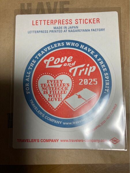 非売品・新品未使用】トラベラーズファクトリー レタープレスステッカー Love and Trip 2025