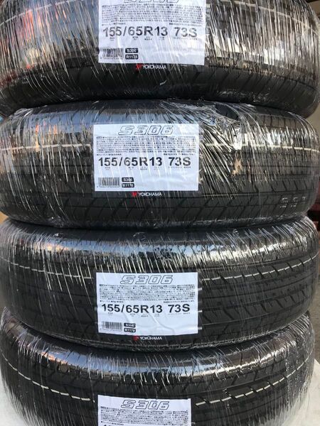 24年製!送料込み!155/65R13ヨコハマタイヤ S306 新品 4本 夏タイヤ