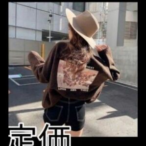 ジェイダ☆カラーグラフィックニット ブラウン