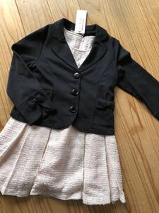  new goods unused tag attaching any FAM Kumikyoku jacket black size 120 ribbon formal .. go in .