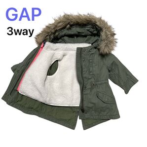 GAP ギャップ ミリタリージャケット モッズコート 80 3way