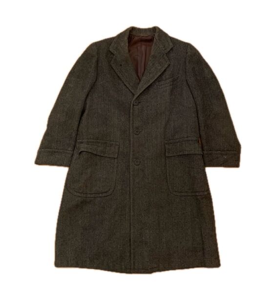 bond clothes チェスターコート ステンカラーコート 60s〜ヴィンテージ ユニオンチケット USA製ヘリンボーン L