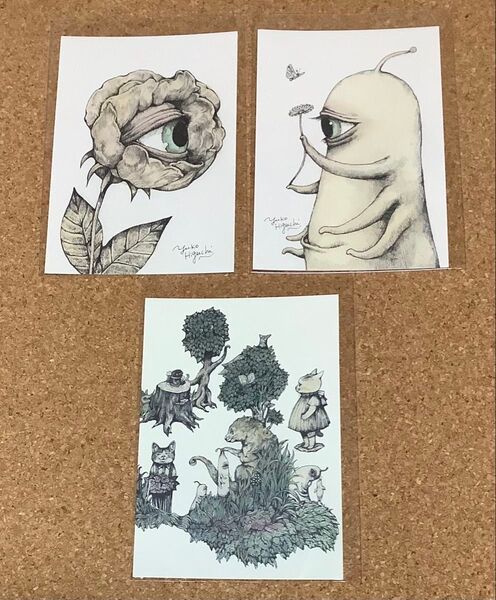 ボリス雑貨店 眼花 ひとつめちゃん ほんやのあるまち 3枚 ヒグチユウコ
