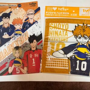 ハイキュー ハンドタオル 日向翔陽 クリアファイル セット サントリー