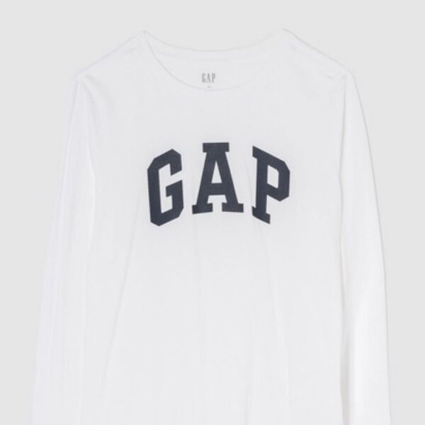 GAP ロゴプリント 長袖Tシャツ ホワイト 定価4000円