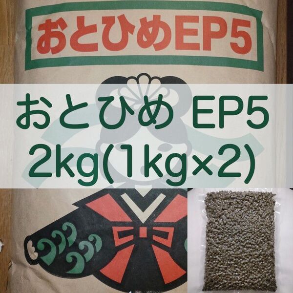 【送料無料】おとひめEP5 沈下性 2kg(1kg×2) 真空パック エイ 金魚 エンドリ ダトニオ キャット
