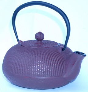 新品 箱入り 鉄瓶 赤茶 満水容量 0.8㍑