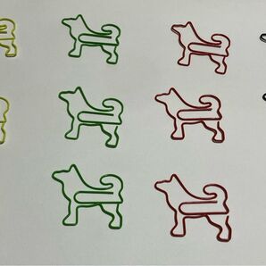 犬型ペーパークリップ24個 まとめ売り カラフル 文房具