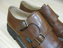 Y送料無料Y△513【Paraboots パラブーツ】仏製 981422 WILLIAM MARCHE 2 MARRON GR COGNAC ダブル モンク シューズ 箱付 ブラウン系 SIZE 6_画像7