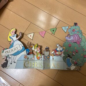 ディズニー 立てて飾れるクリスマスメッセージカード アリスのティーパーティ