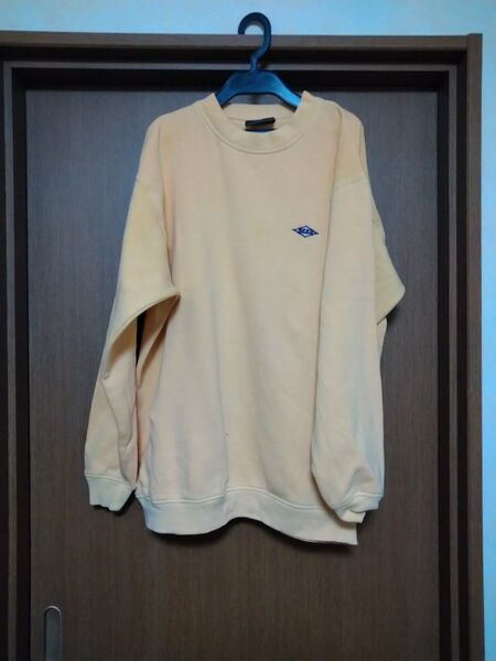 М0115 ベアー BEAR スウェット トレーナー 古着 ビンテージ イエロー L