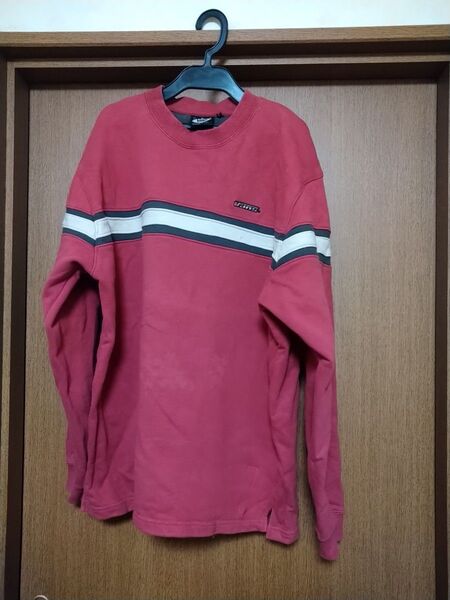 М0115 バンズ VANS スウェット トレーナー 古着 ビンテージ L 赤
