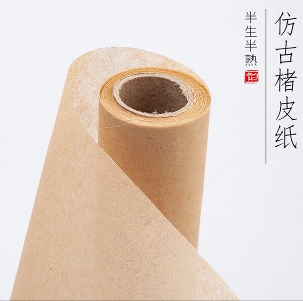 書道用紙 特級精製半紙【楮皮蝉翼紙】★超薄い手漉き熟成紙 幅24cm