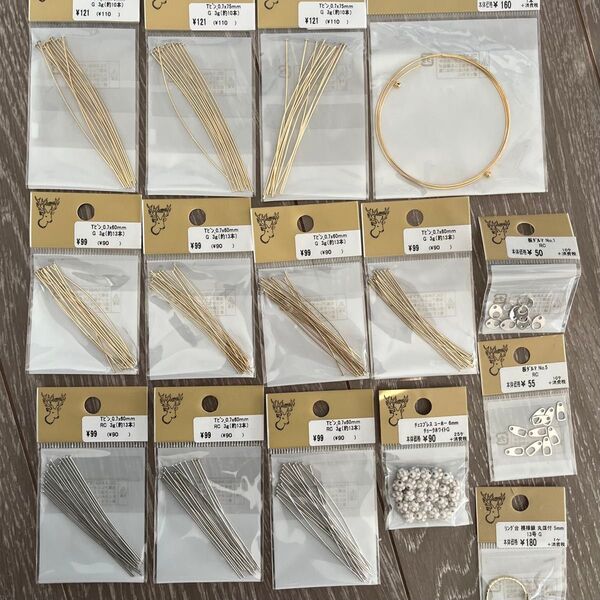 貴和製作所 手作り パーツ tピン ハンドメイド アクセサリー ゴールド シルバー