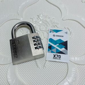 【ZARKER】4桁ダイヤル式ロック南京錠 体育館 スポーツ 学校 倉庫 工具箱